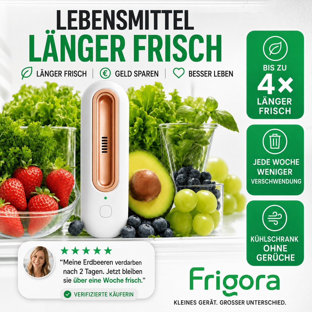Frigora™ – So bleiben Lebensmittel 4x länger frisch