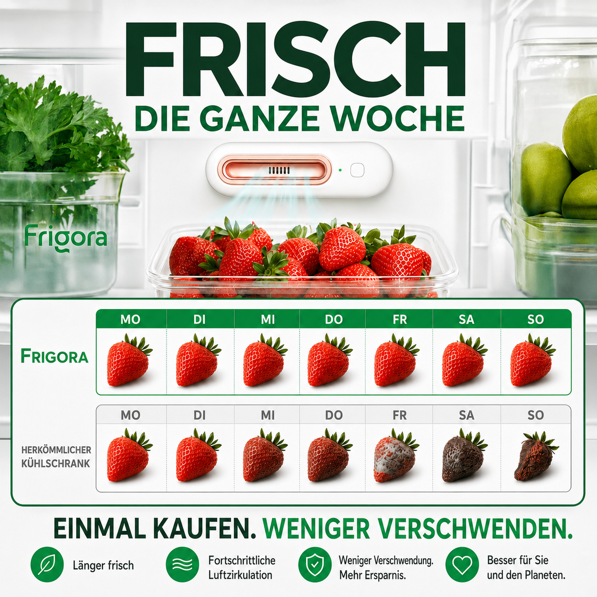 Frigora™ – So bleiben Lebensmittel 4x länger frisch